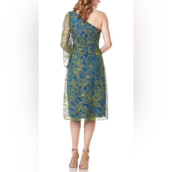 NWOT JS Collections - Asymmetric Embroidered Evening Dress - Picture 3 of 12